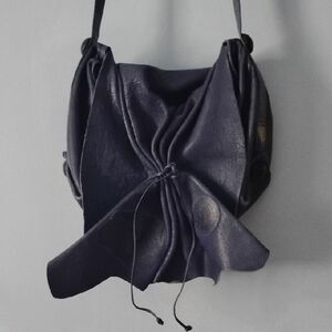 Vintage Carlos Falchi Purple And Blue Leather Hobo Bag